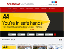 Tablet Screenshot of camberleycarcentre.co.uk